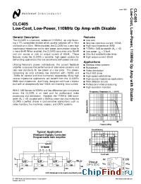 Datasheet CLC405 manufacturer National Semiconductor
