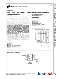 Datasheet CLC405A manufacturer National Semiconductor