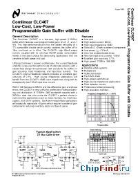 Datasheet CLC407AMC manufacturer National Semiconductor