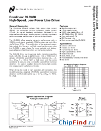 Datasheet CLC408AJE-TR manufacturer National Semiconductor