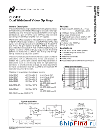 Datasheet CLC412A8B manufacturer National Semiconductor