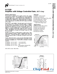 Datasheet CLC520ALC manufacturer National Semiconductor