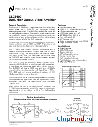Datasheet CLC5602IN manufacturer National Semiconductor