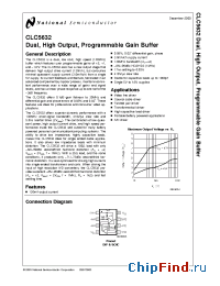 Datasheet CLC5632IN manufacturer National Semiconductor
