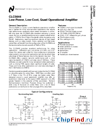Datasheet CLC5644IM manufacturer National Semiconductor