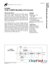 Datasheet CLC952 manufacturer National Semiconductor