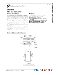 Datasheet DAC0808L manufacturer National Semiconductor