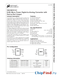 Datasheet DAC081S101CIMM manufacturer National Semiconductor
