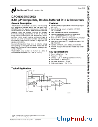 Datasheet DAC0832LCV manufacturer National Semiconductor