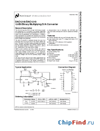 Datasheet DAC1218LC-1 manufacturer National Semiconductor
