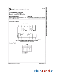 Datasheet DM5400 manufacturer National Semiconductor