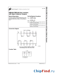 Datasheet DM5405W14B manufacturer National Semiconductor