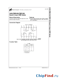 Datasheet DM5408W manufacturer National Semiconductor