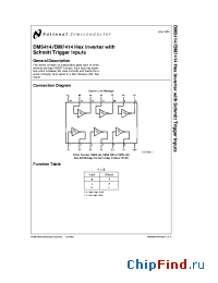 Datasheet DM5414J/883 manufacturer National Semiconductor
