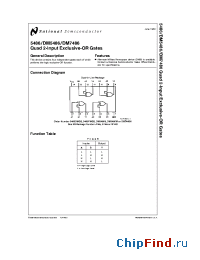 Datasheet DM5486W manufacturer National Semiconductor