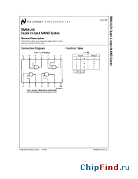 Datasheet DM54L00W manufacturer National Semiconductor