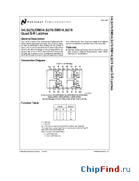 Datasheet DM54LS279 manufacturer National Semiconductor