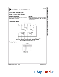 Datasheet DM7402N manufacturer National Semiconductor