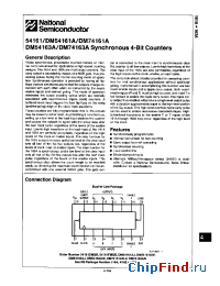 Datasheet DM74161A manufacturer National Semiconductor