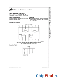 Datasheet DM7437 manufacturer National Semiconductor