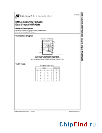 Datasheet DM74LS260M manufacturer National Semiconductor
