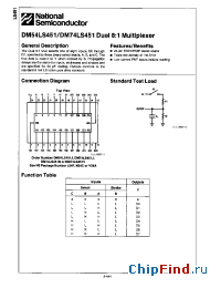 Datasheet DM74LS451 manufacturer National Semiconductor