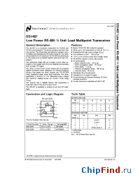 Datasheet DS1487M manufacturer National Semiconductor