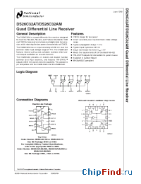 Datasheet DS26C32A manufacturer National Semiconductor