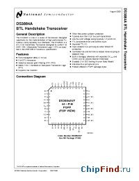 Datasheet DS3884A manufacturer National Semiconductor