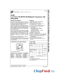 Datasheet DS481 manufacturer National Semiconductor