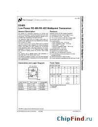 Datasheet DS485TM manufacturer National Semiconductor