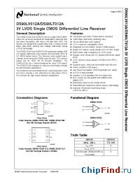 Datasheet DS90LV012ATLD manufacturer National Semiconductor