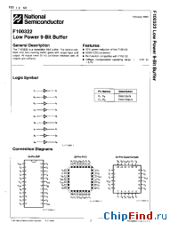 Datasheet F100322 manufacturer National Semiconductor