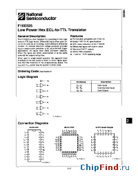 Datasheet F100325 manufacturer National Semiconductor