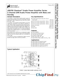 Datasheet L4782TA manufacturer National Semiconductor