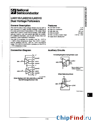 Datasheet LH2210D manufacturer National Semiconductor
