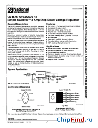 Datasheet LM1576-12 manufacturer National Semiconductor