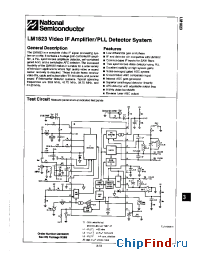 Datasheet LM1823 manufacturer National Semiconductor