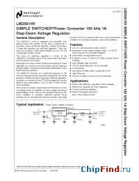 Datasheet LM2591HVT-ADJ manufacturer National Semiconductor