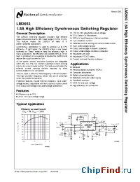 Datasheet LM2653MTCX-ADJ manufacturer National Semiconductor