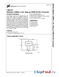Datasheet LM2700 manufacturer National Semiconductor