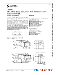 Datasheet LM2731XEVAL manufacturer National Semiconductor