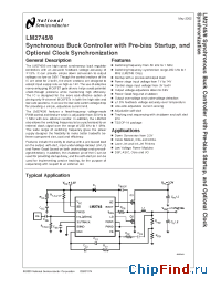 Datasheet LM2745MTC manufacturer National Semiconductor