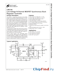 Datasheet LM2746 manufacturer National Semiconductor