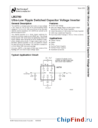 Datasheet LM2780TP manufacturer National Semiconductor