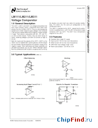 Datasheet LM311H manufacturer National Semiconductor