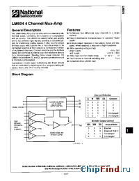 Datasheet LM604IN manufacturer National Semiconductor