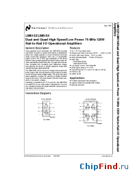 Datasheet LM6152 manufacturer National Semiconductor