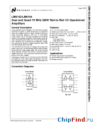Datasheet LM6152BC manufacturer National Semiconductor