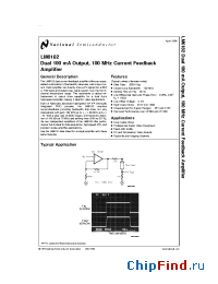 Datasheet LM6182IN manufacturer National Semiconductor